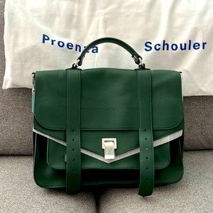 Proenza Schouler PS1 Large green purse